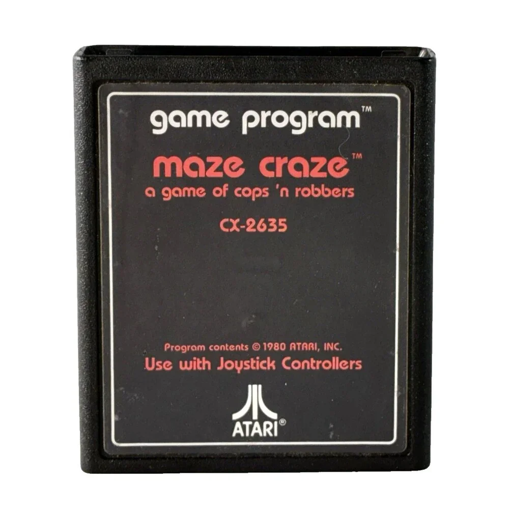 Atari 2600 Maze Craze: A Game of Cops 'n Robbers Vintage 1980 Game Cartridge